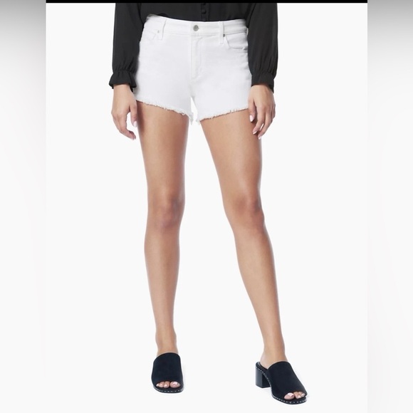 JOE'S JEANS The Ozzie Frayed Denim Shorts, Size W26, ( 28) White -Retail $98 - Picture 1 of 9